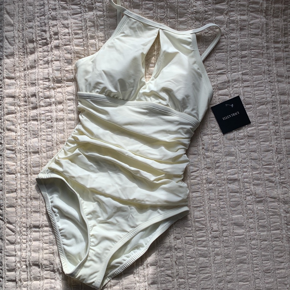 Ellen Tracey High-Neck One Piece Swimsuit